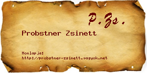 Probstner Zsinett névjegykártya